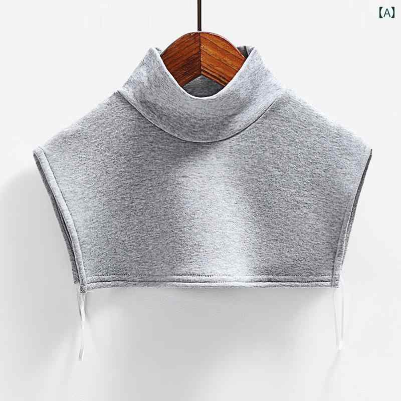 レディース ネックカバー ふわふわで 厚みの ある メンズ フェイク カラー 冬 メンズ ユース ラージサイズ ネック プロテクター、 セーター 付き フェイク カラー メンズ ネック カバー メンズ