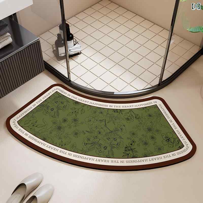 トイレ バスルーム フロアマット 湾曲 した バス ルームの フロア マット、 バス ルームの シャワー ド..