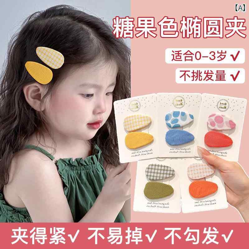 子供用ヘアクリップヘアアクセサリーかわいい 子供用 オールインクルーシブ 布 チェック 柄 ヘア クリ..