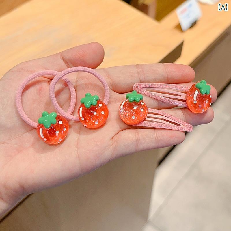 子供用ヘアクリップヘアアクセサリーかわいい 子供用 ヘア ピン ベビー クリップ 女の子 かわいい 前髪 クリップ ヘア ピン カラー サイド クリップ 立体 イチゴ ヘア リング 髪を 傷つけない ゴム バンド