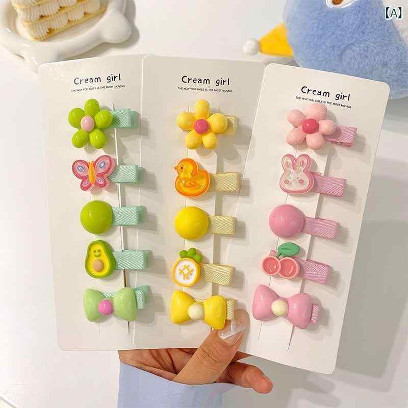 子供用ヘアクリップヘアアクセサリーかわいい 女の子用 ベビー ヘア ピン、 子供用 ヘア ピン（ 傷つけ..