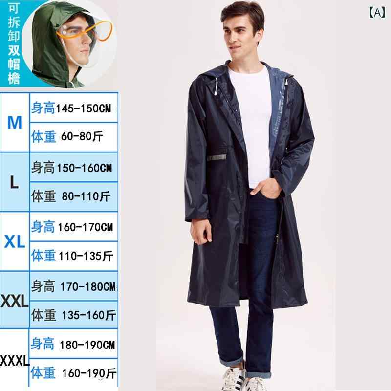 女性用レインコート レインコート ロング フルボディ 防水 レディース 大人 ハイキング 厚手 ファッシ..