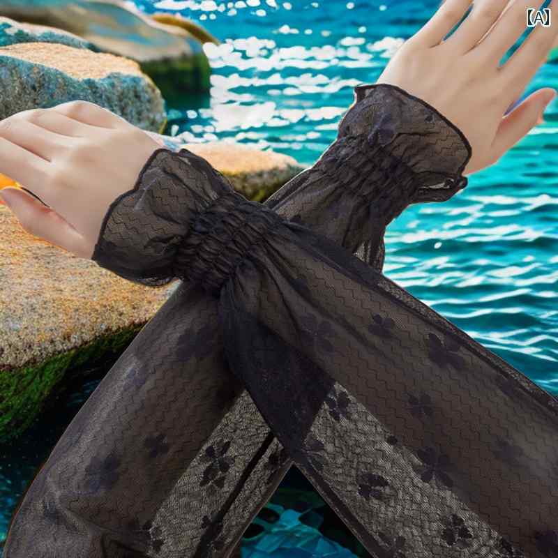 アームカバー レディース 秋冬 アームカバー レディース 秋冬 高級 アイス シルク 日焼け 止め スリーブ 女性用新 レース パフスリーブ プラス サイズ 拡大 運転と サイクリング アイス スリーブ アーム スリム スタイル