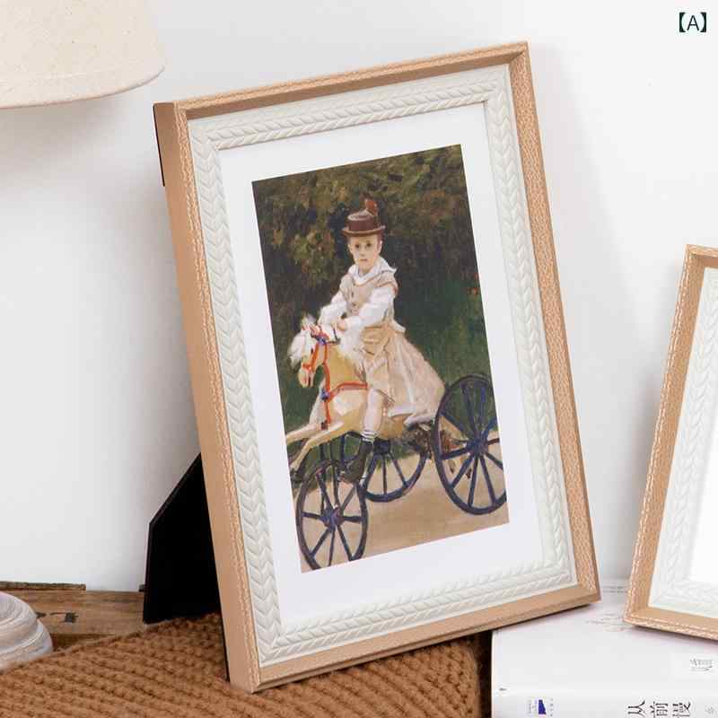 フォトフレーム シンプルな 2 色の フォトフレーム クリエイティブ 小麦 パターン テーブル 6インチ 7インチ 8インチ 10インチ ヨーロッパ スタイルの デスク トップの 装飾 フレーム 付き 写真 フレーム