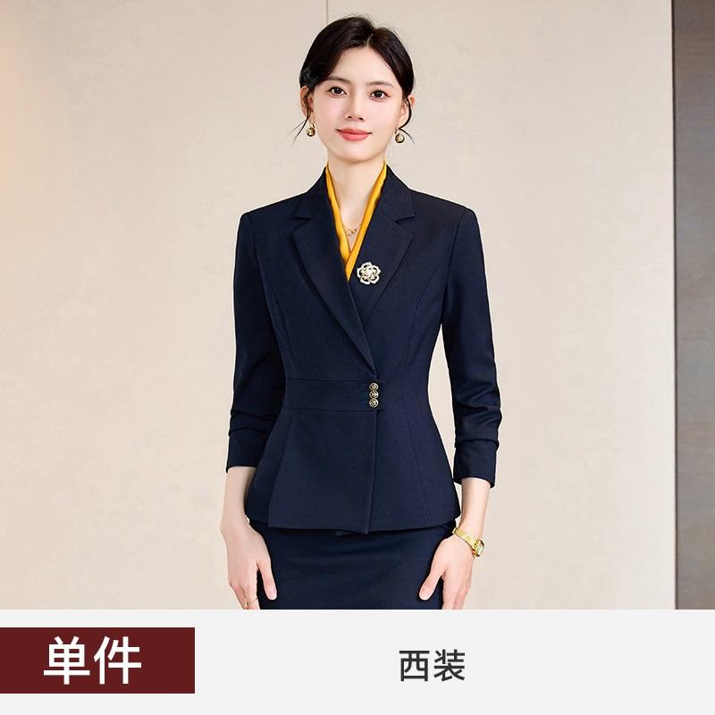 女性用カジュアルスーツ 女性用 プロフェッショナル スーツ、 春秋の新 商品 ホテル マネージャー 作業 服、 宝石 店 受付 作業 服、 女性用 フロント デスク スーツ ジャケット