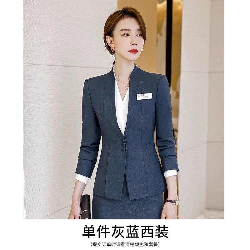 女性用カジュアルスーツ 女性用 プロフェッショナル スーツ 春と 秋 フロント デスク 受付 作業 服 ホテル マネージャー 作業 服 高級 レディーススーツ フォーマルウェア