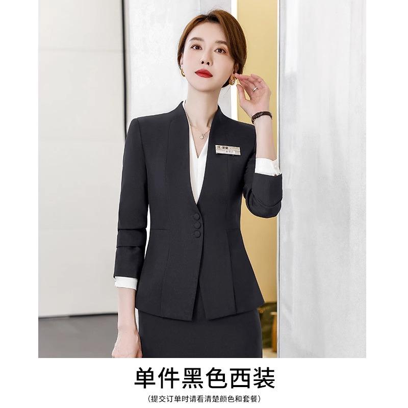 女性用カジュアルスーツ 女性用 プロフェッショナル スーツ 春と 秋 フロント デスク 受付 作業 服 ホテル マネージャー 作業 服 高級 レディーススーツ フォーマルウェア