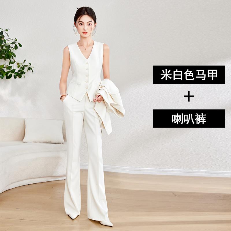 女性用カジュアルスーツ Bafiyaの 高級 スーツ、 女性用 ビジネス フォーマル ベスト、 ズボン、 フォーマルな 機会、 通勤、 仕事 着、 高級