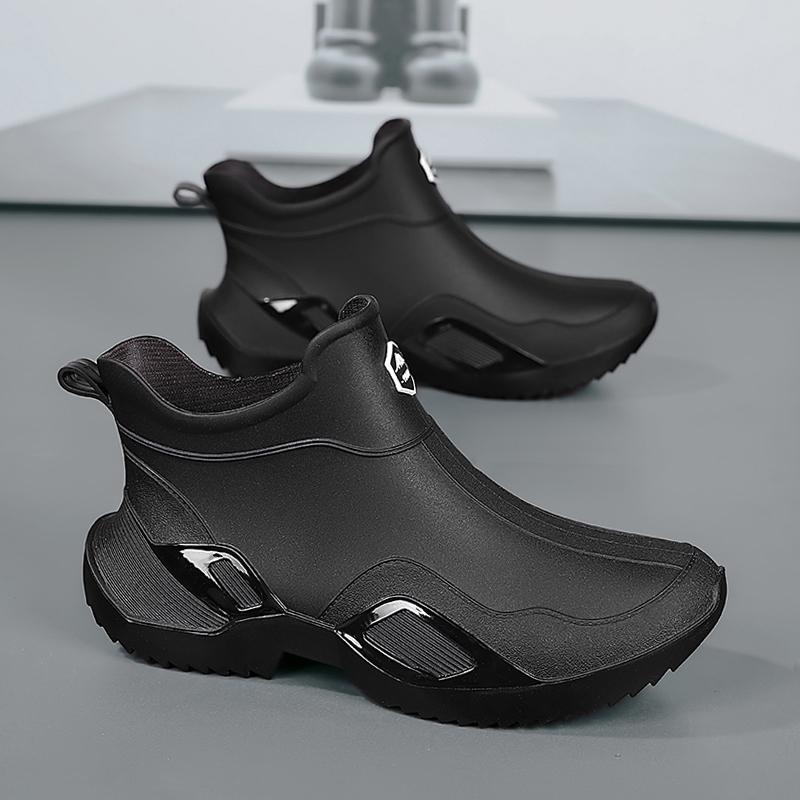 メンズレインブーツ 防水 メンズ レインブーツ 秋 キッチン 作業 労働 保護 滑り止め 防水 アウトドア ..