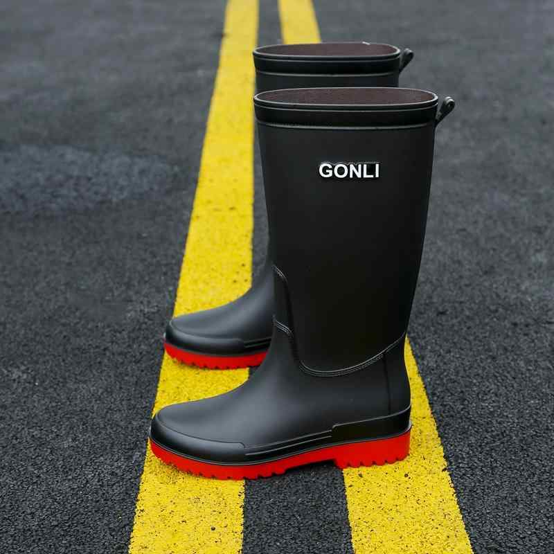 メンズレインブーツ 防水 メンズ ハイ トップ 滑り止め レインブーツ アウトドア用、 おしゃれな 海 釣..