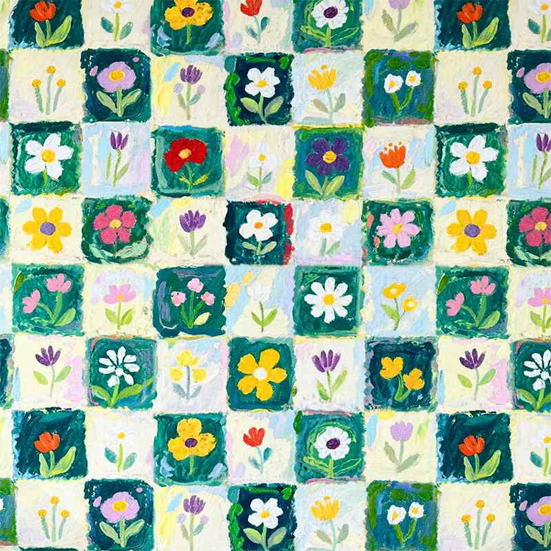 生地 チェック 柄 マルチ カラー フラワー コットン Baan キャンバス バッグ ピロー ジャケット ベスト..