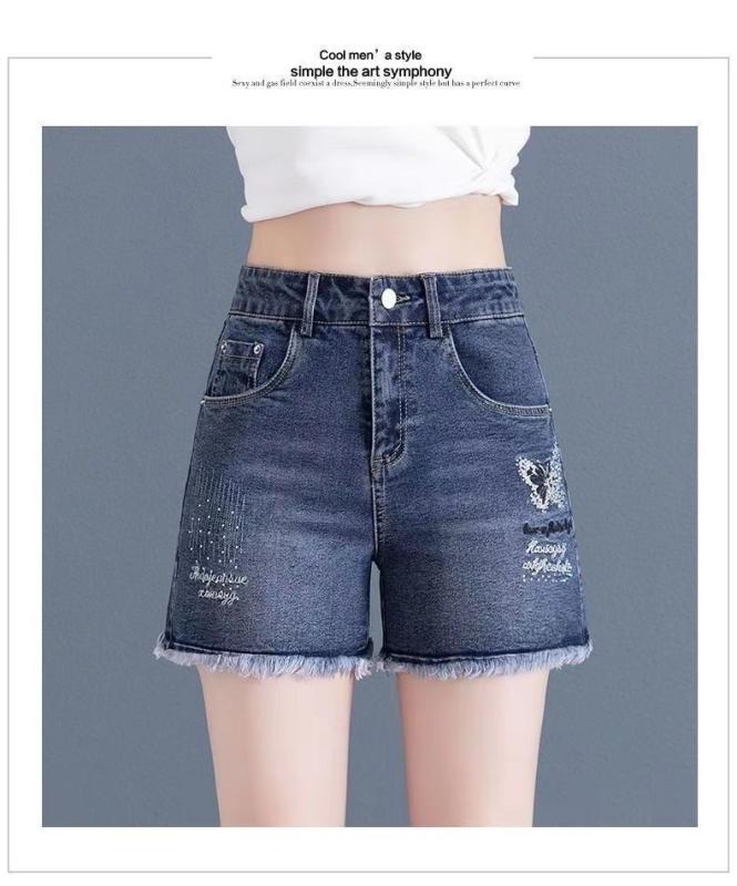 デニムショートパンツ レディース ハイ ウエスト スリム デニムショートパンツ レディース 夏 2025 夏 新作 スリム 伸縮性 ルーズ ストレート アウターウェア ホット パンツ