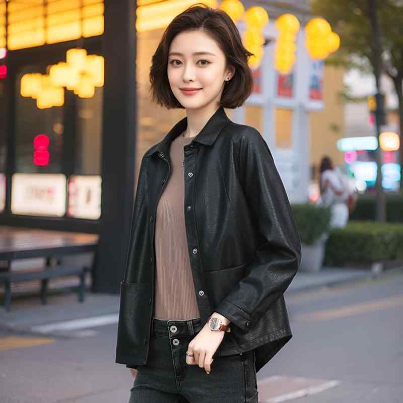 レザージャケットレディース秋冬 2025 春秋 新作 シープスキンジャケット レディース ショート 韓国 風..