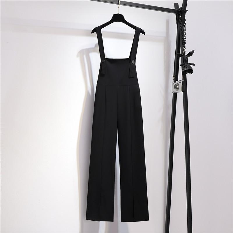 ジャンプスーツ レディース レディース オーバー オール 春 夏 2025 新作 パンツ ゆったり ハイ ウエスト ドレープ スリット ワイド レッグ スーツ パンツ ストレート ジャンプ スーツ