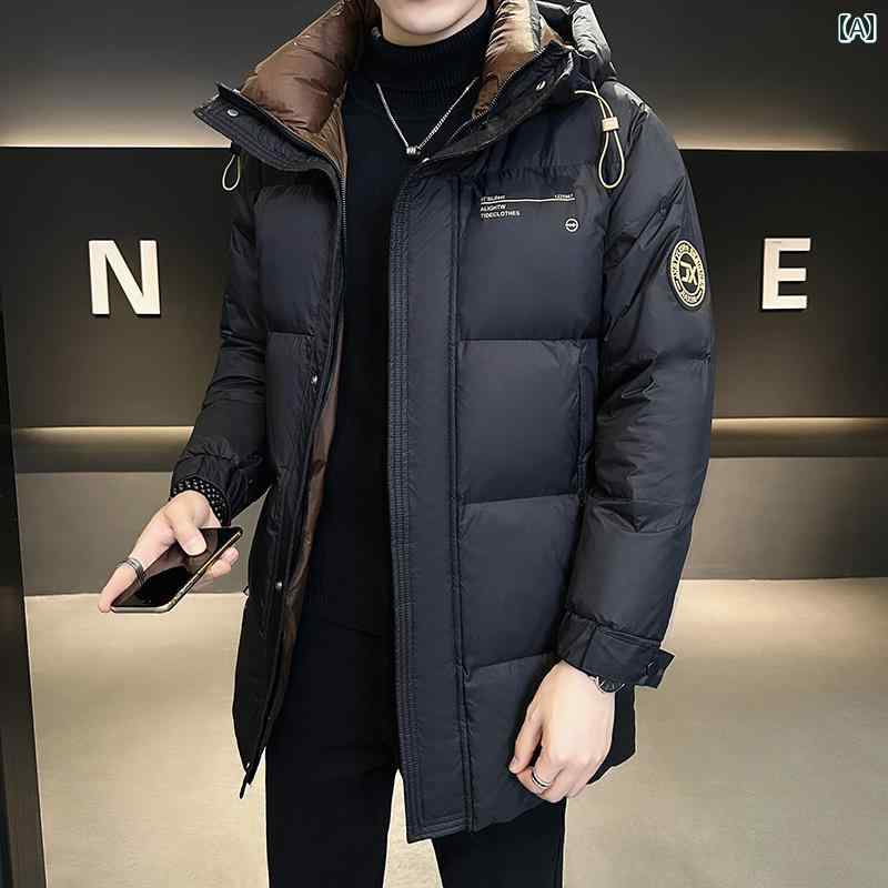 冬用ダウンジャケット メンズ ダウン ジャケット、 冬用 コート、 2025年の新 スタ...