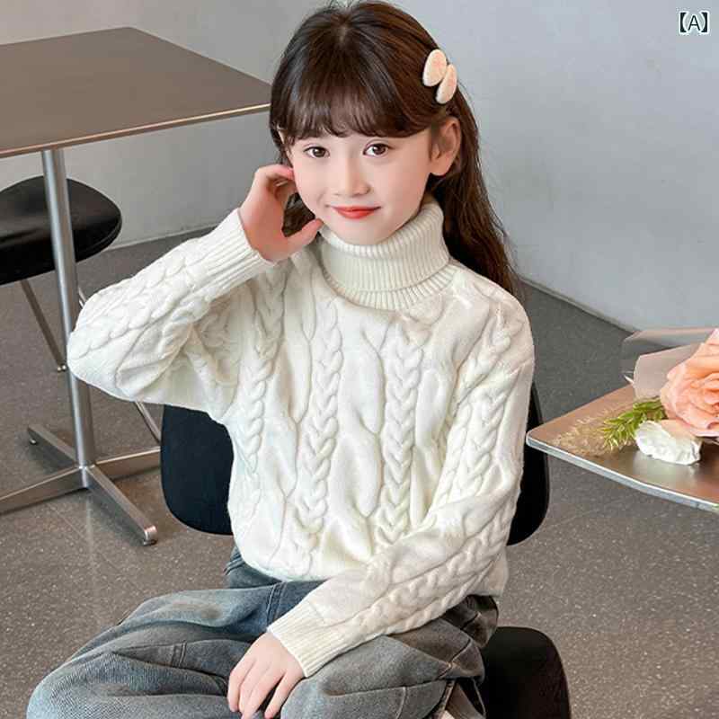 男の子セーター 女の子の タートルネックセーター 春と 秋 子供用 ボトム シャツ 2025 新しい 春の 女..