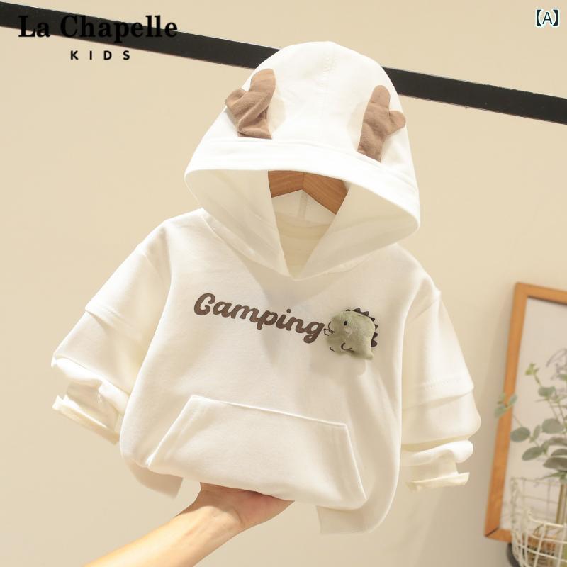 男の子用フード付きスウェット La Chapelle 子供 服 男の子 スウェットシャツ 子供用 秋 服 2025 新作 ..