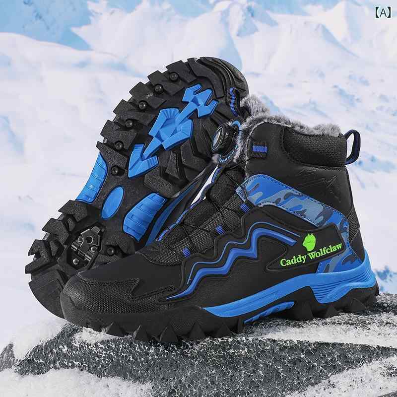 メンズ スノーブーツ 中国 北東 部 メンズ スノーブーツ、 冬用 アイス クロー、 フリース 裏地、 厚手..
