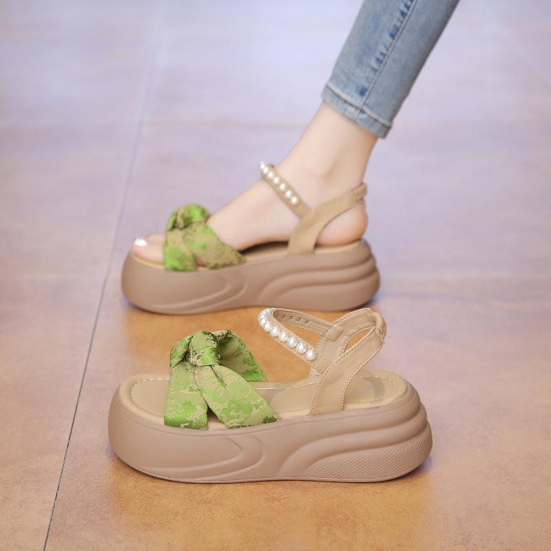 レディースサンダル レディース ローマ サンダル、 夏の アウター、 2025年 新作、 厚 底、 高さ アッ..