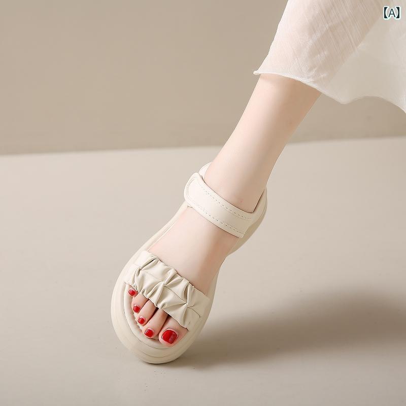 レディースサンダル レディース プラット フォーム サンダル、 2025年 夏の新 スタイル、 ファッショナ..