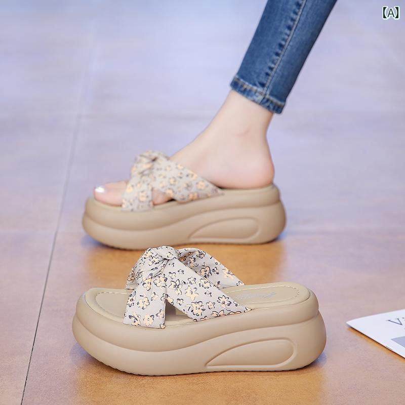 レディースサンダル 女性用 プラットフォーム ハイヒール 中国 風 サンダル、 夏用、 2025年の新 スタ..