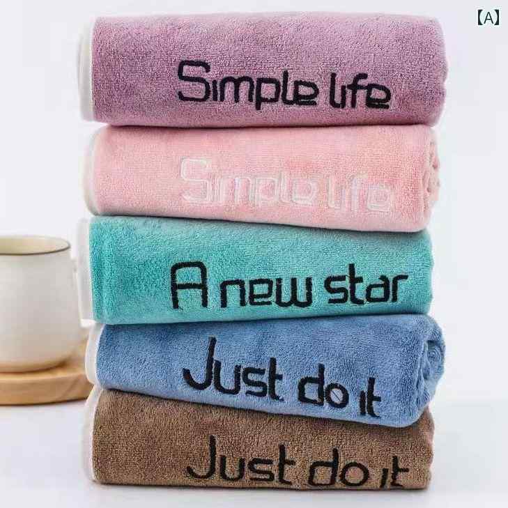 タオル 個 包装の大きな タオル、 厚手で 柔らかく、 吸収性が あり、 毛が 生えない、 男性と 女性、 大人の カップル、 顔、 髪、 乾いた 髪の タオル