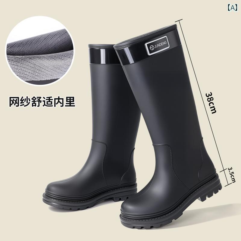 おしゃれ レインブーツ Honey Warm S サイズ ファッション 防水 ハイキング ブーツ レインブーツ レディース ハイ カット レインブーツ 厚 底 快適 アウトドア 滑り止め ドローストリング ラバーシューズ