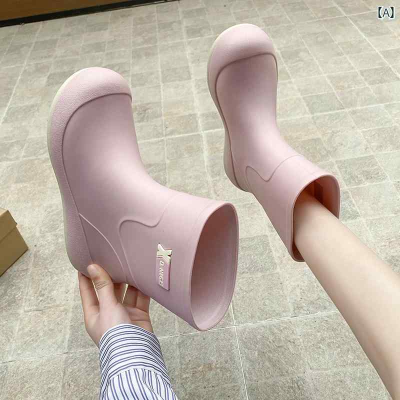 おしゃれ レインブーツ レモン セブン ウォーター シューズ レディース 防水 ノンスリップ 疲れない レ..