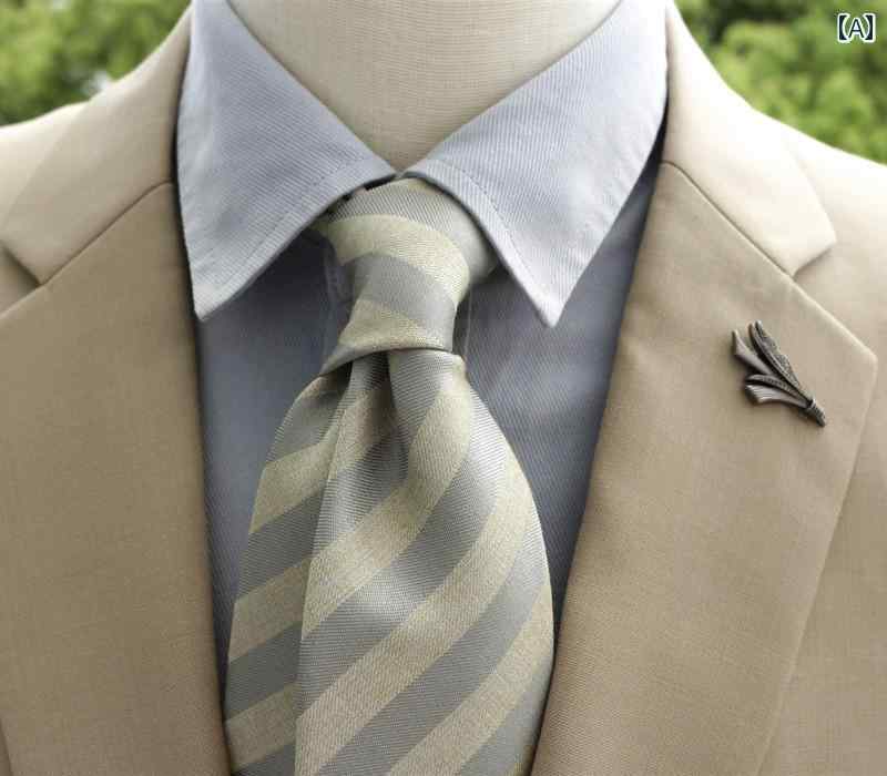 ネクタイ メンズ ビジネス 新しい メンズ レトロ カジュアル フォーマルウェア プロフェッショナル ビジネス ネクタイ フリー コーヒー ブルーストライプ チェック 柄 ウール 感触