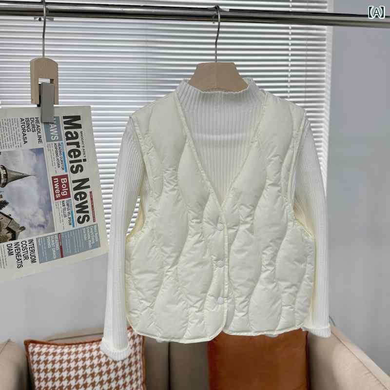 子供ダウンベスト 女の子の ダウン ジャケット ライナー 子供用 ダウン ベスト ライト スタイル 2025 ..