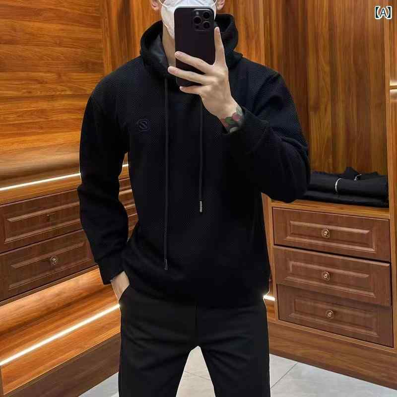 パーカーメンズ 2024 春と 秋の スウェットシャツ メンズ 新 ハイ エンド ライト 高級 多 用途 カジュ..