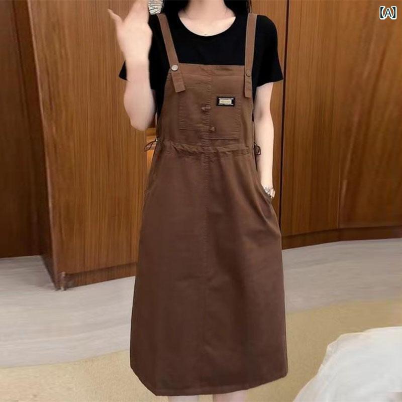 オーバーオールドレス レディース ツーピース オーバー オール ドレス、 2025年 夏の新 スタイル、 ハイ エンド、 ゆったり フィット、 スリミング、 小柄で 若々しい ドレス。