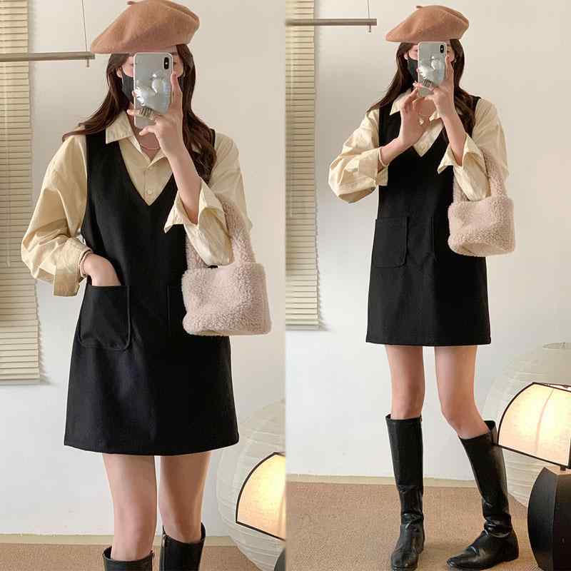 オーバーオールドレス ベスト ドレス、 春 / 秋の 新作 スタイル、 レディース ベース レイヤー、 スリ..