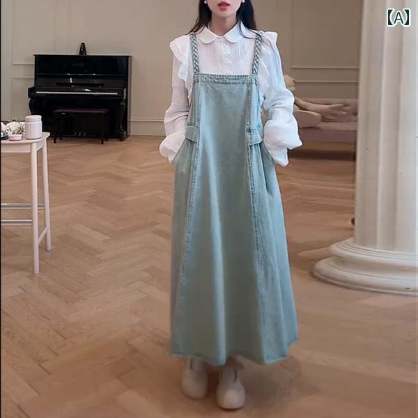 オーバーオールドレス ゆったりと した フィット 感、 若々しい スタイル、 芸術的な デザイン、 お腹..