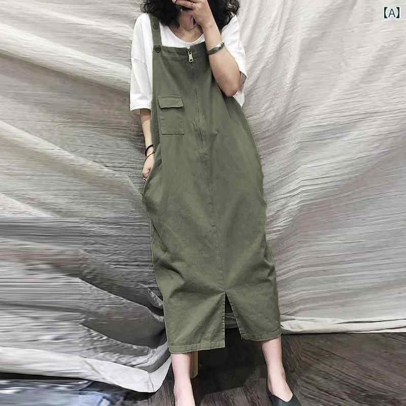 オーバーオールドレス 外国 貿易 ブランドの 女性の 夏の 韓国 風 オーバー オール ドレス、 森 ガール..