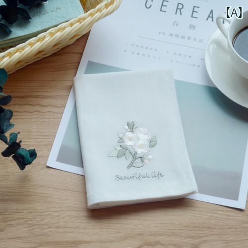 ハンカチ レディース パンジーの レトロ スタイルの 芸術的な 新鮮な 純 綿の 刺繍 ハンカチは、 女性、 親友、 誕生日、またはあらゆる 機会に 最適な ギフトです。