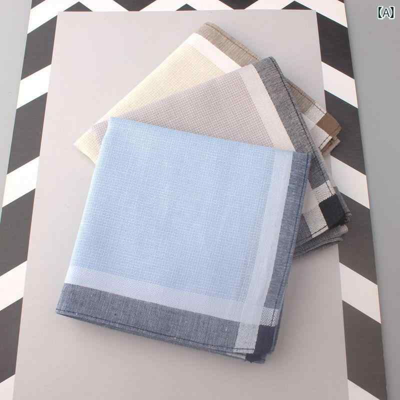 ハンカチ レディース [ 冬の ソナタ ] 純 綿 メンズ ハンカチ、 純 綿 ハンカチ、 ユニセックス、 柔らかく 吸 汗性の ある ギフト ボックス