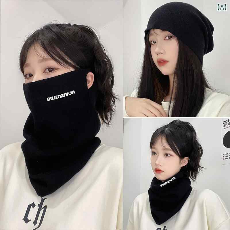 ネックカバー スカーフ ソリッドカラー 暖かい 耳 掛け マスク スキー 2023 新しい 女性の サイクリン..