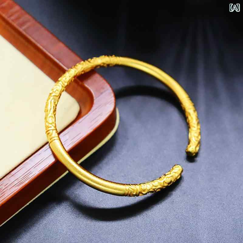 ブレスレット ゴールデン フープ ブレスレット メンズ ベトナム サンド ゴールド オープン ブレスレッ..