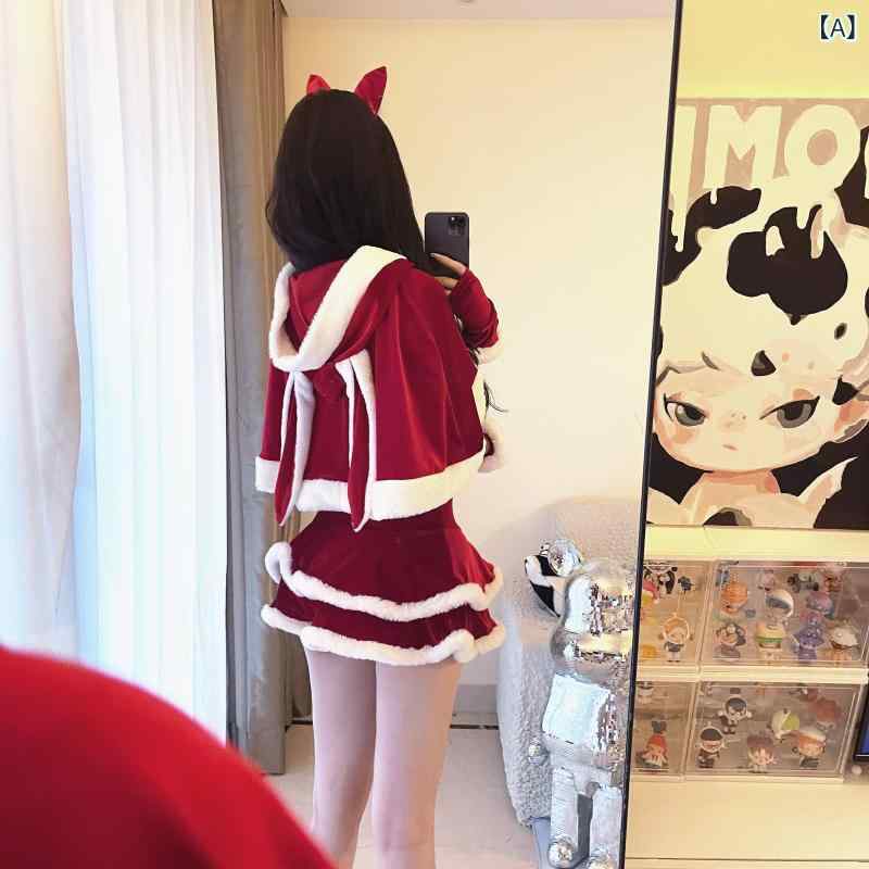 クリスマス テーマの バニーガール コス 制服 ナイトショー コスチューム セクシーな 純粋な 欲望 クリスマスイブ バニーコスチューム コスプレ