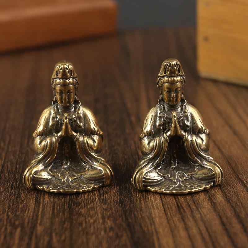 仏教美術 仏像 八臂観音菩薩仏像 家内 仏堂供仏 銅製品 工芸品 置物 Amazon｜仏像、8本の腕と4つの側面を持つ青銅製の観音仏、オフィスの