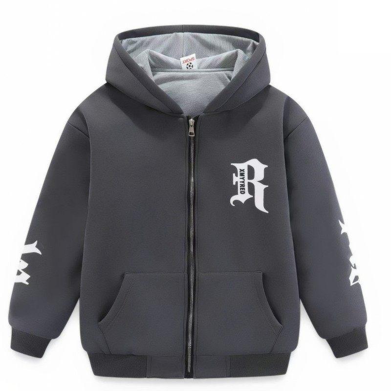 パーカー キッズ 男の子 子供服 アウター 裏起毛 厚手 ジップアップ スウェット ジャケット 運動着 長袖 春秋冬用 防寒 防風 あったか ゆったり 大きいサイズ 体型カバー 羽織り フード付き ジップパーカー カジュアル スポーツ 通学 普段着 無地