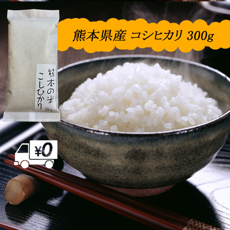 人気ランキング第31位「セカデパ」口コミ数「1件」評価「3」【地元応援企画】令和5年新米 送料無料 熊本のおいしいお米 コシヒカリ 300g×1 ポイント消費 2合 お試し 熊本県産100%