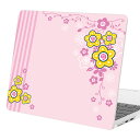 MacBookAir M4 NewModel 15インチ 専用PCケース パターンキュートピンクかわいい お花 手書き風(2)