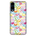 FCNT arrows We2 専用スマホケース ガーリーアメガーリー飴 おたふく飴 阿多福 果物 フルーツ さくらんぼ ぶどう レモン みかん カラフル(2)