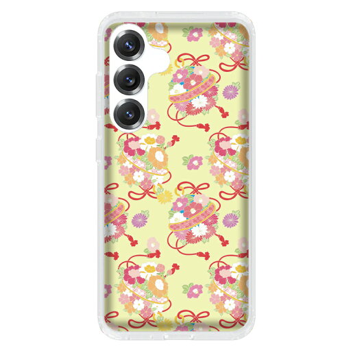 Samsung Galaxy S25 専用スマホケース 和柄和柄和柄和風 パステル調 紐 花 フラワー Samsung Galaxy S25 専用スマホケース 和柄和柄和柄和風 パステル調 紐 花 フラワー