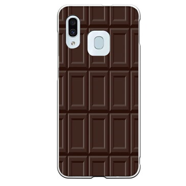 Galaxy A30専用 chocolate 茶色 おもしろ お菓子 食べ物 アミューズ チョコレート 板チョコ リアル SCV43