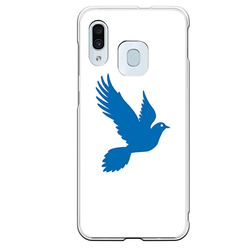 Galaxy A30専用 青い鳥 シンプル シルエット 動物 アニマル ツイッター風 アミューズ ハト SCV43