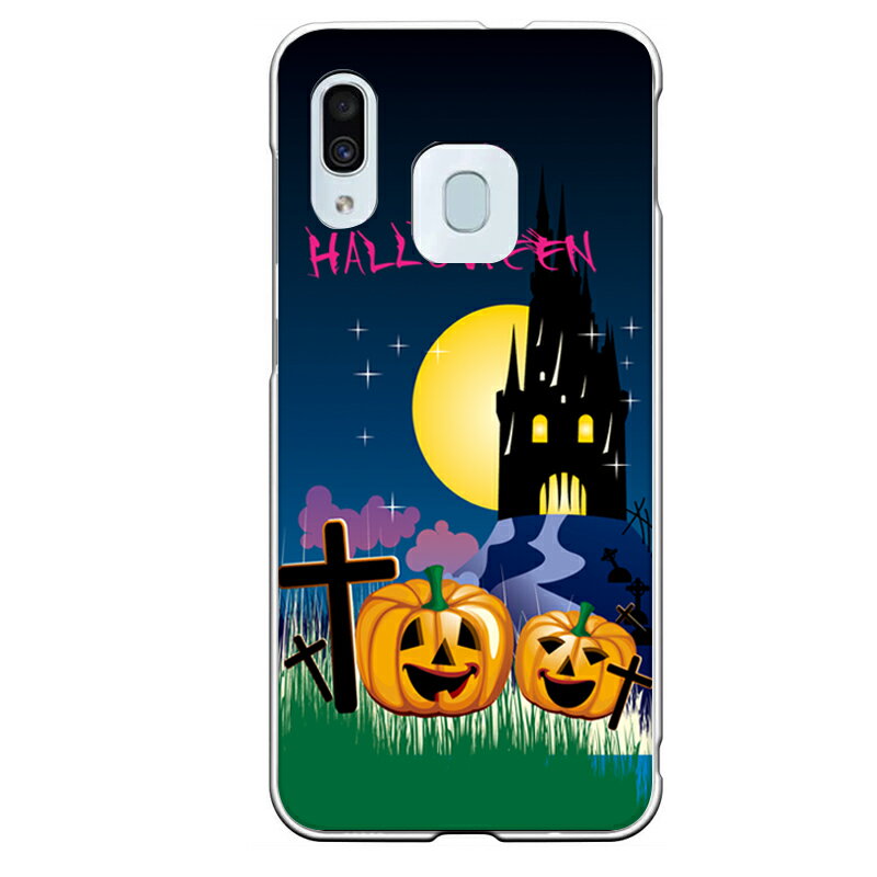 Galaxy A30専用 パンプキン ジャック・オ・ランタン オレンジ 城 墓地 深夜 ガーリー ハロウィン SCV43 1