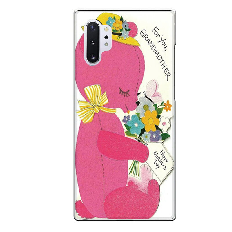 Galaxy Note10+専用 母の日 花束 帽子 熊 クマ かわいい アンティーク調 キャラクター くまのぬいぐるみ SC-01M SCV45